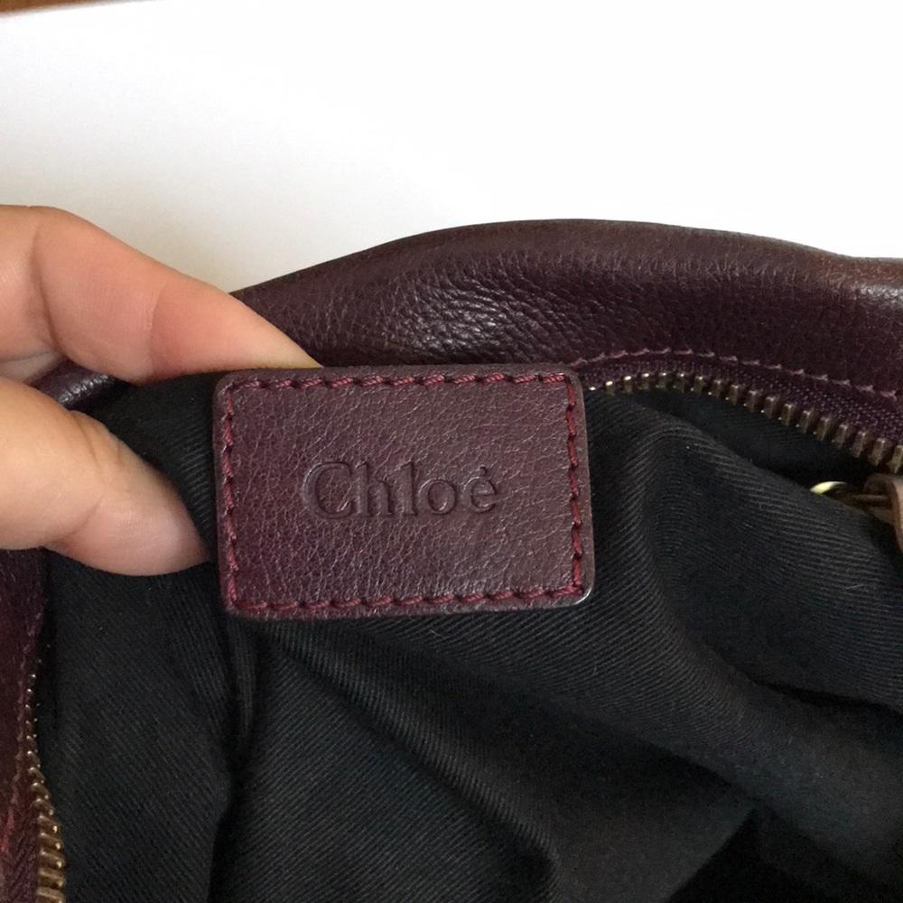 Vintage Chloe Paraty Plum Leather Gold Brass Hardware - Picture 2 of 9
